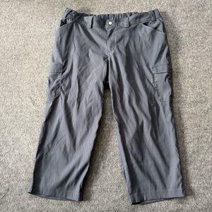 Duluth Trading Pants Womens 18W Blue Dry On The Fly Capri Stretch Cargo Hiking